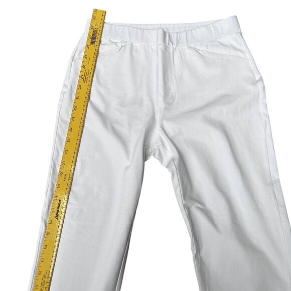 Susan Graver Weekend Womens S Capris 2 Pair White & Blue Speckled Pull On Spring - Picture 10 of 16